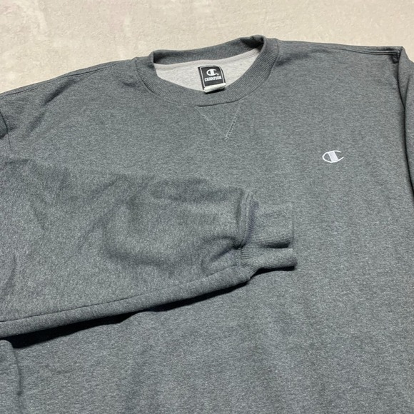 Vintage‎ Champion Crewneck Sweatshirt Mens XL Gray Cotton Polyester C Logo - Picture 1 of 6